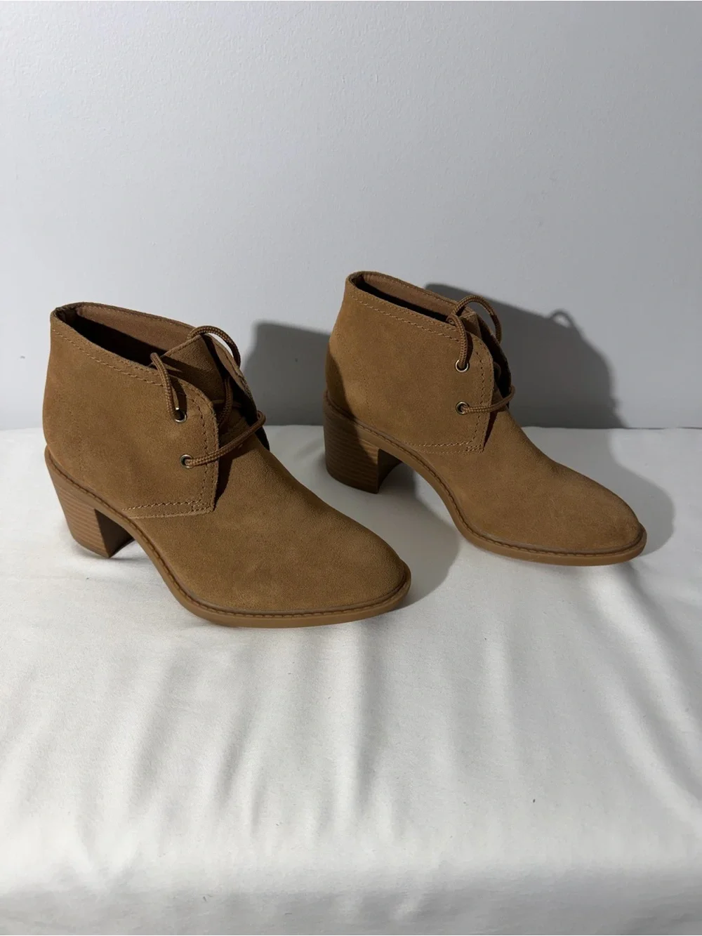 Clarks Collection Scene Dark Khaki Suede Lace-up Ankle Boots size 6